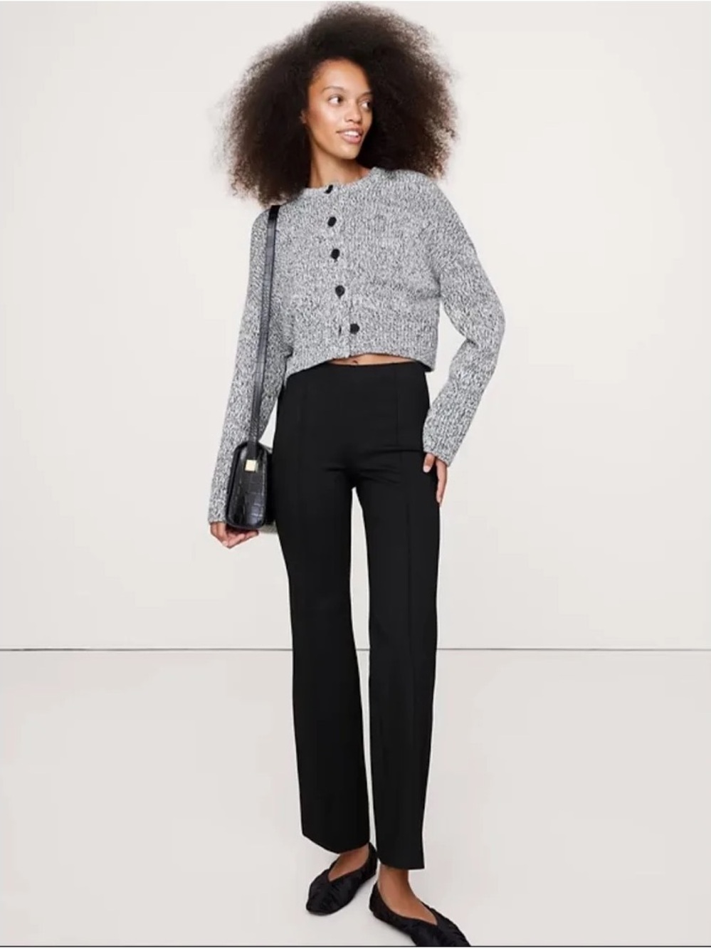 Banana Republic Bootcut Trousers - Black
